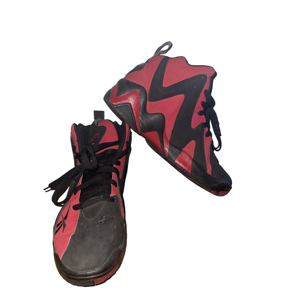 Reebok Kamikaze II‎ 2 Black Red Shawn Kemp V44410 Men's Size 10.5